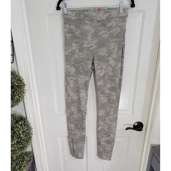 Spanx Womens Gray Camouflage Jeggings Pull On‎ With Pockets Lined Size Small - Picture 4 of 9